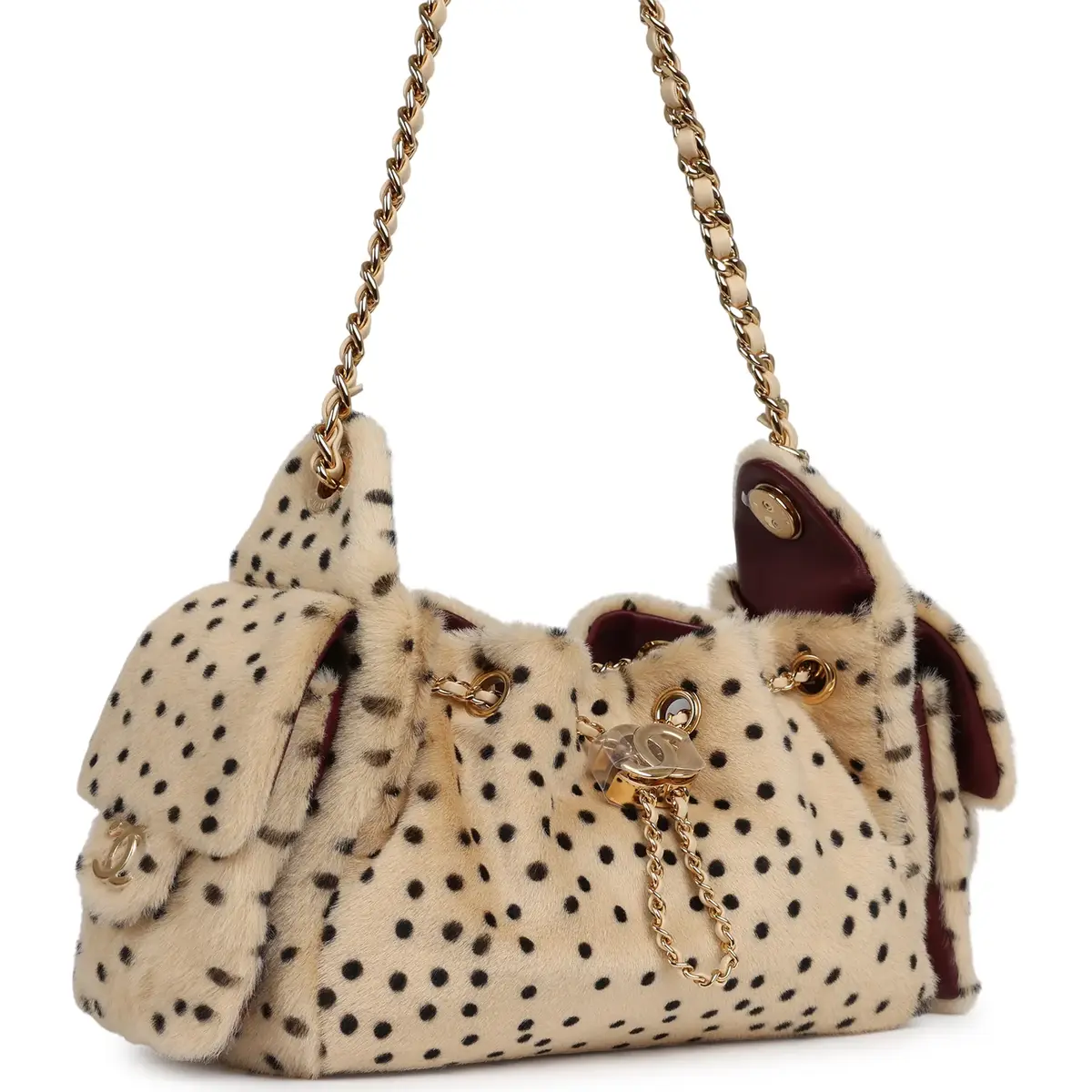 Chanel Chanel Mini 25 Hobo Bag "Cheetah Print" Calf Hair Gold Hardware | Thumbnail 2