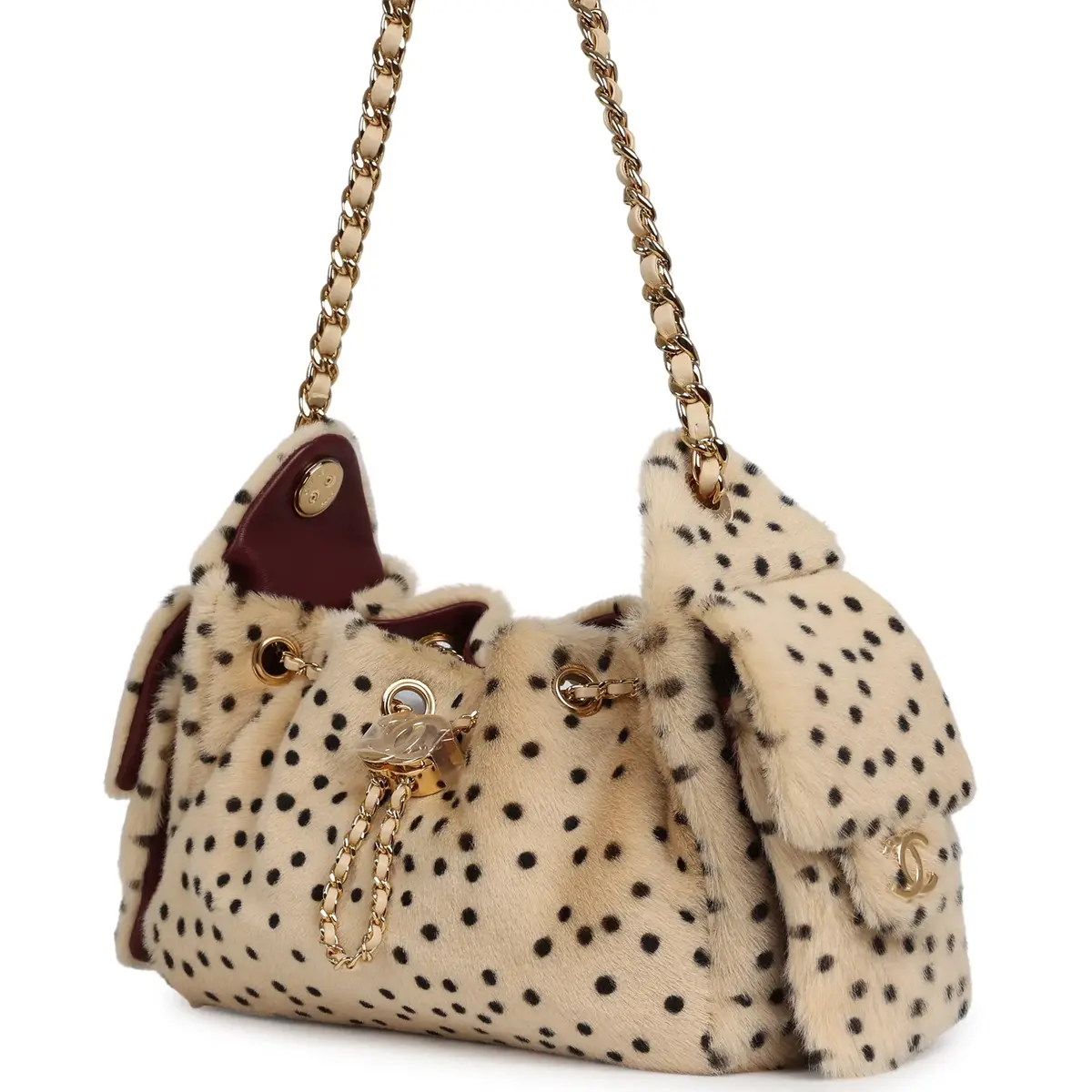 Chanel Chanel Mini 25 Hobo Bag "Cheetah Print" Calf Hair Gold Hardware | Thumbnail 5