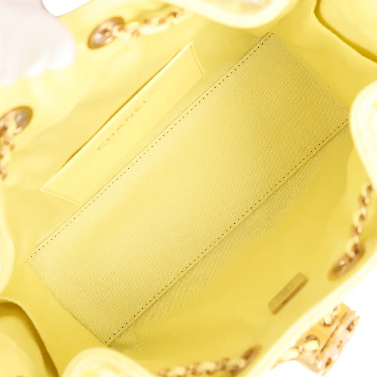 Chanel Chanel Mini 25 Hobo Bag Light Yellow Caviar Antique Gold Hardware | Thumbnail 9 Chanel Chanel Mini 25 Hobo Bag Light Yellow Caviar Antique Gold Hardware | Thumbnail 9