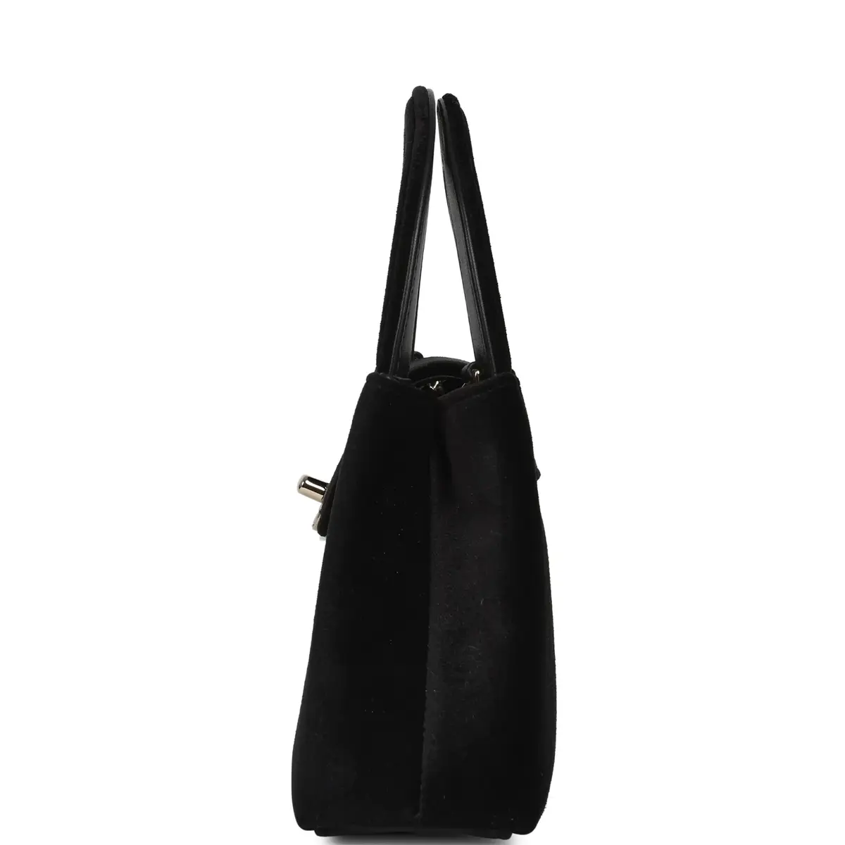 Chanel Chanel Small Kelly Shopper Black Velvet Crystal Light Gold Hardware | Thumbnail 3 Chanel Chanel Small Kelly Shopper Black Velvet Crystal Light Gold Hardware | Thumbnail 3