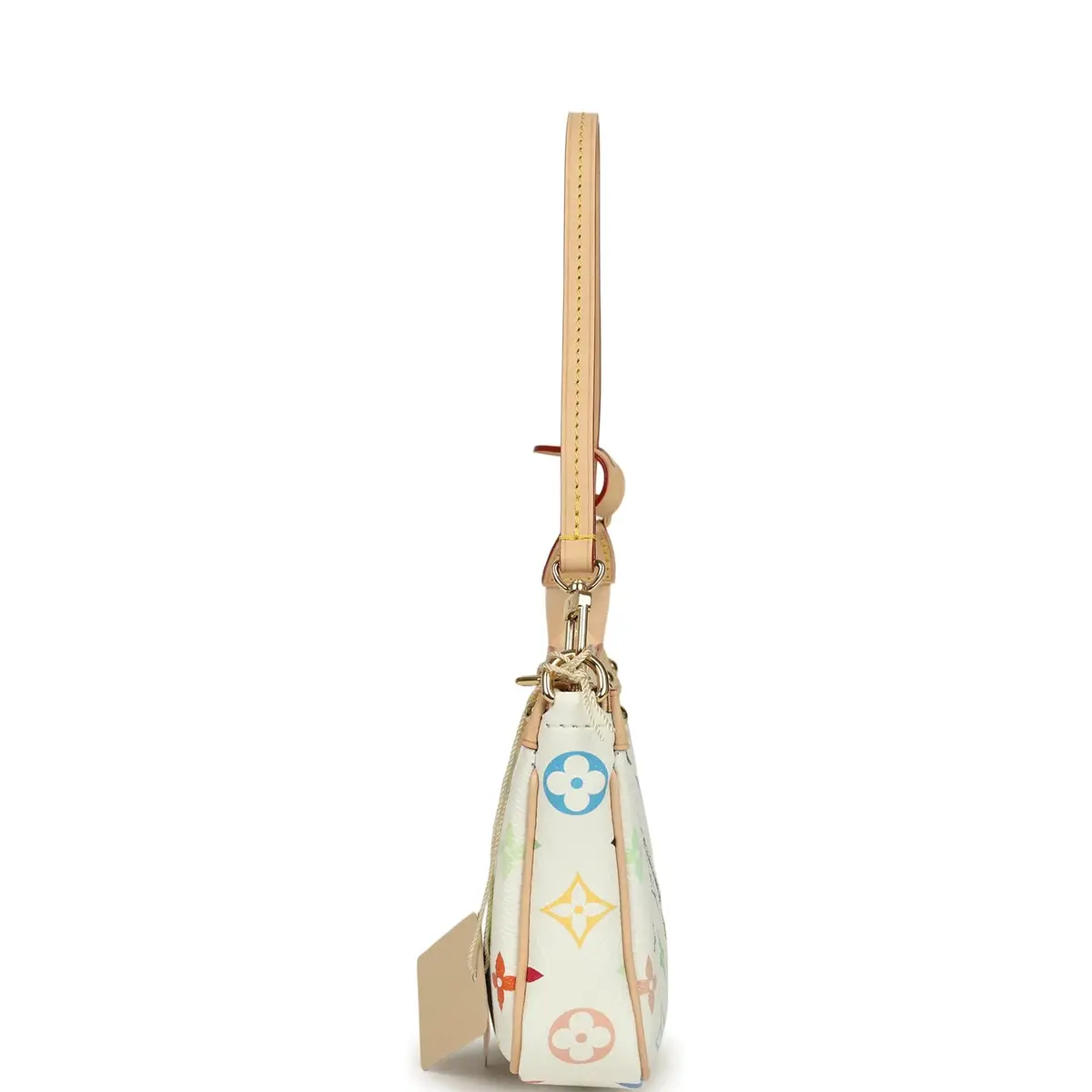 Louis Vuitton Louis Vuitton X Takashi Murakami Pochette Accessories White Multicolored Monogram Gold Hardware | Thumbnail 6 Louis Vuitton Louis Vuitton X Takashi Murakami Pochette Accessories White Multicolored Monogram Gold Hardware | Thumbnail 6