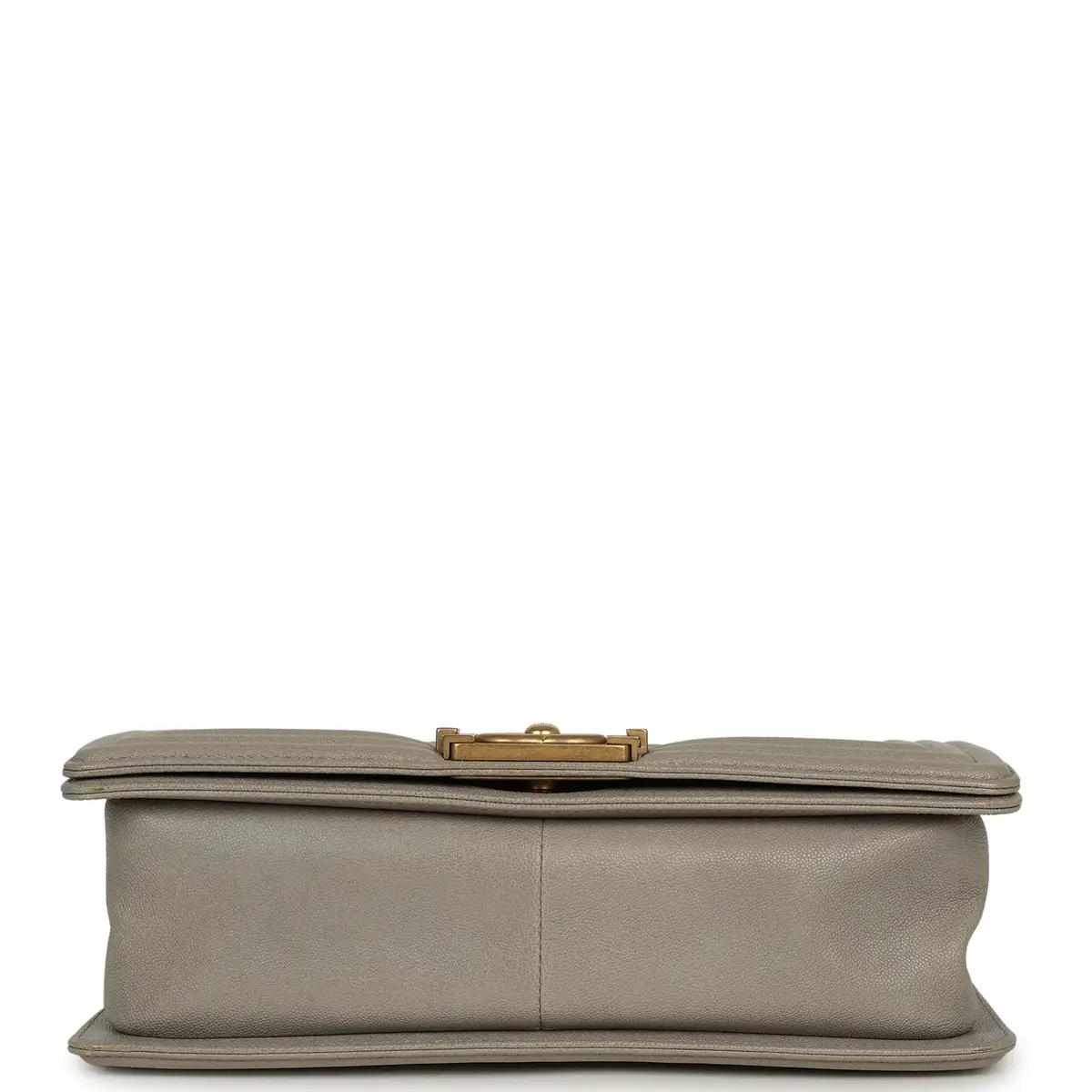 Chanel Pre-owned Chanel Medium Boy Bag Grey Caviar Antique Gold Hardware | Thumbnail 6 Chanel Pre-owned Chanel Medium Boy Bag Grey Caviar Antique Gold Hardware | Thumbnail 6
