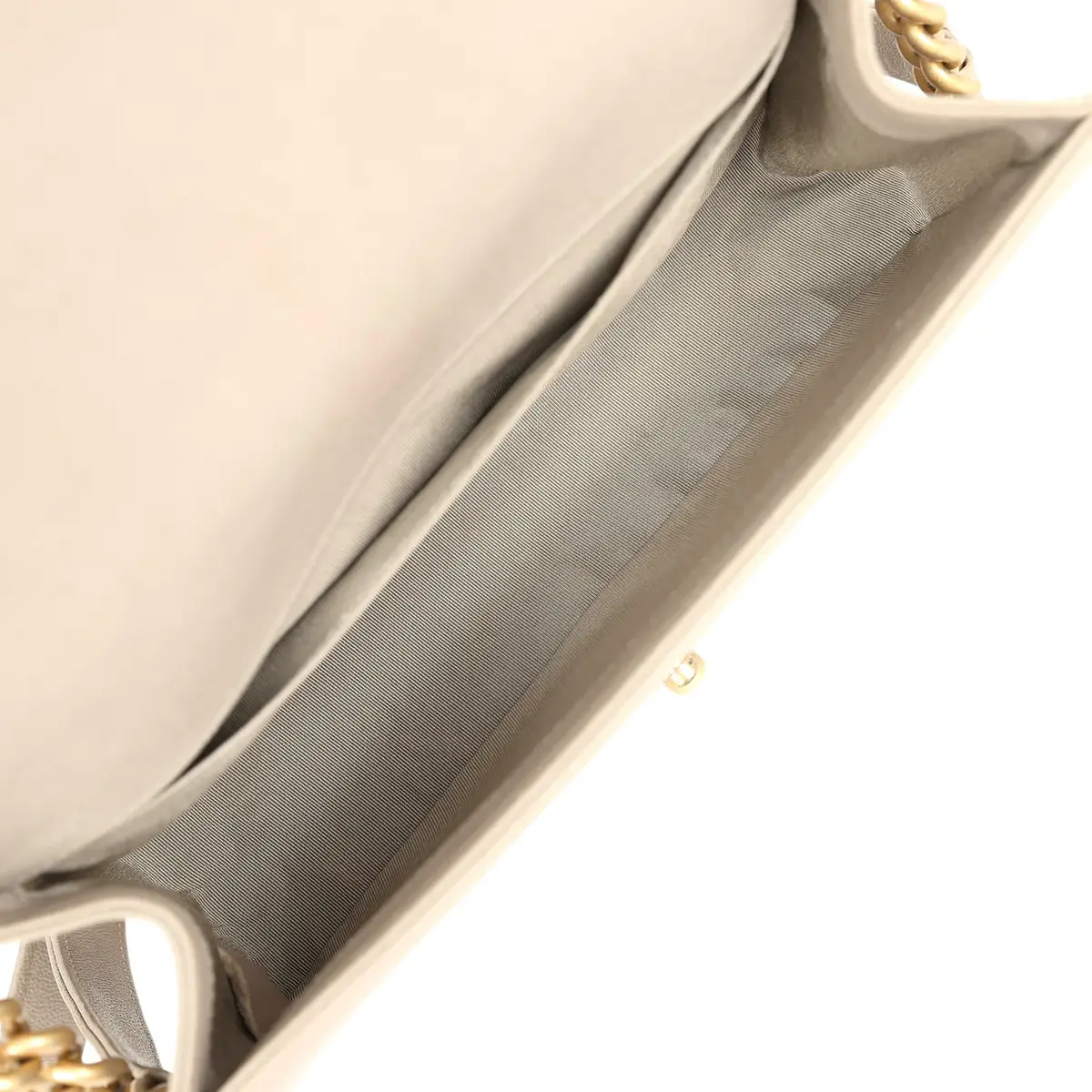 Chanel Pre-owned Chanel Medium Boy Bag Grey Caviar Antique Gold Hardware | Thumbnail 8 Chanel Pre-owned Chanel Medium Boy Bag Grey Caviar Antique Gold Hardware | Thumbnail 8
