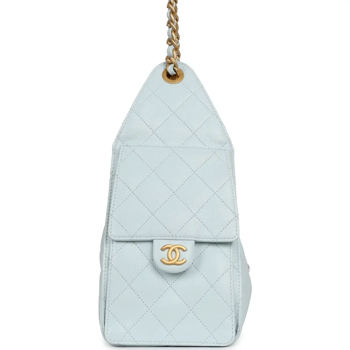 Chanel Pre-owned Chanel Small 25 Hobo Bag Light Blue Caviar Antique Gold Hardware | Thumbnail 3 Chanel Pre-owned Chanel Small 25 Hobo Bag Light Blue Caviar Antique Gold Hardware | Thumbnail 3