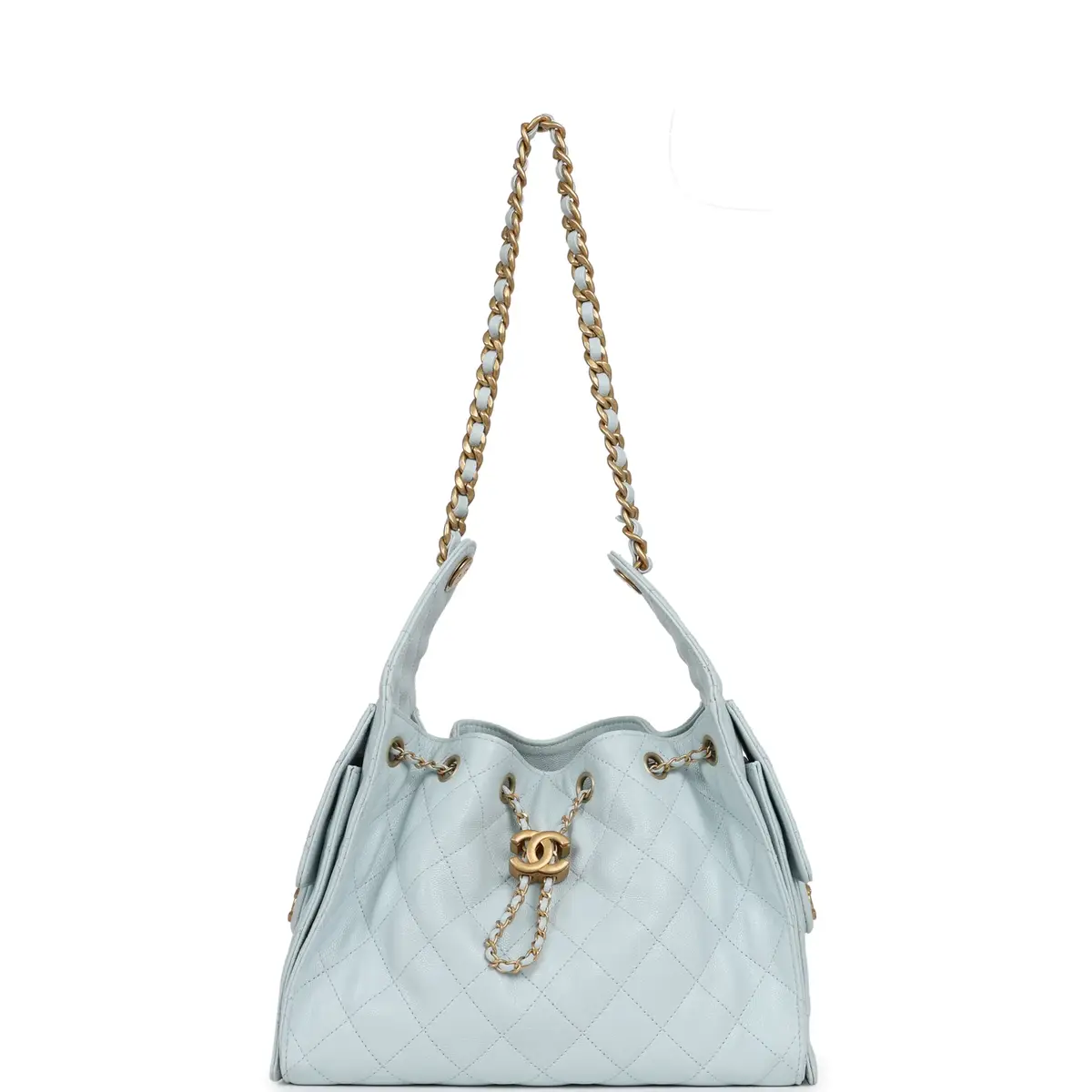 Chanel Pre-owned Chanel Small 25 Hobo Bag Light Blue Caviar Antique Gold Hardware | Thumbnail 6 Chanel Pre-owned Chanel Small 25 Hobo Bag Light Blue Caviar Antique Gold Hardware | Thumbnail 6