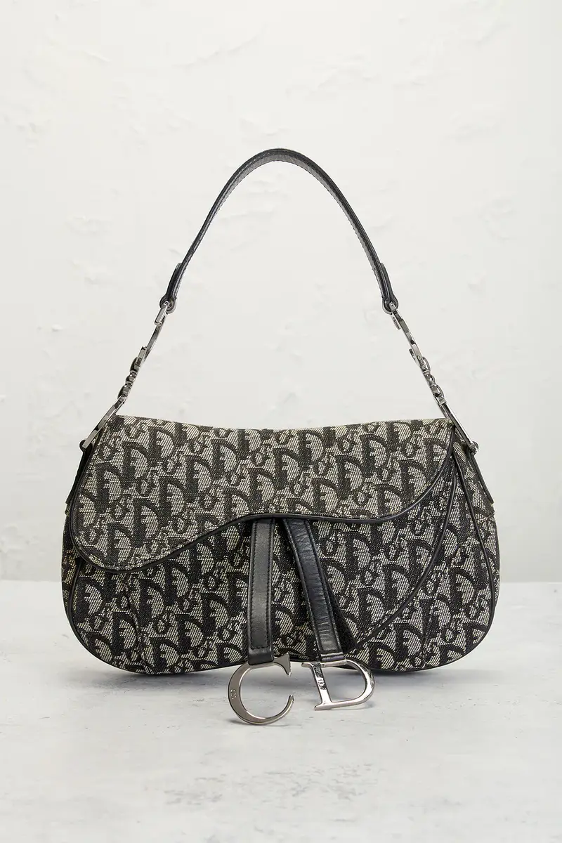 Dior Dior Trotter Oblique Double Saddle Bag | Thumbnail 2 Dior Dior Trotter Oblique Double Saddle Bag | Thumbnail 2