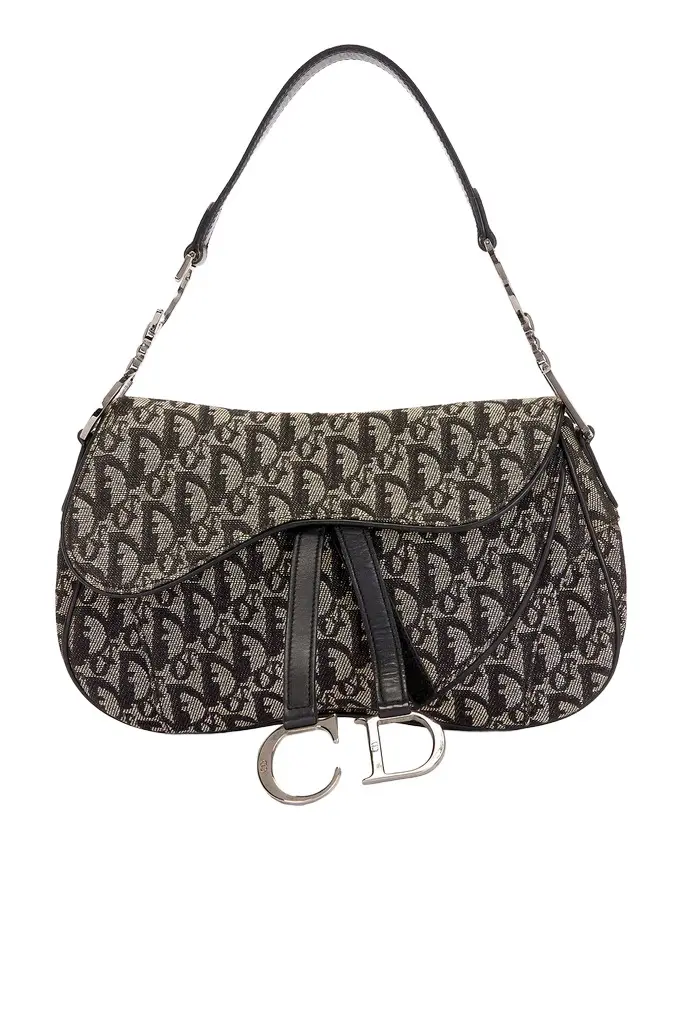 Dior Dior Trotter Oblique Double Saddle Bag