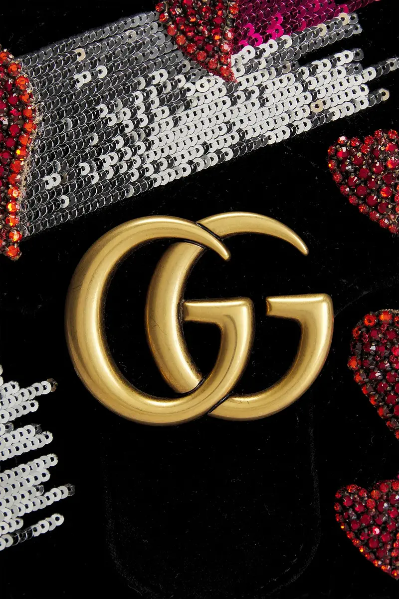 Gucci Gucci Embellished Velvet GG Marmont Shoulder Bag | Thumbnail 6 Gucci Gucci Embellished Velvet GG Marmont Shoulder Bag | Thumbnail 6