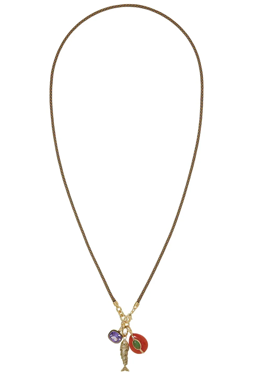 Roxanne Assoulin The Cubic Triple Charm Cord Pendant Necklace