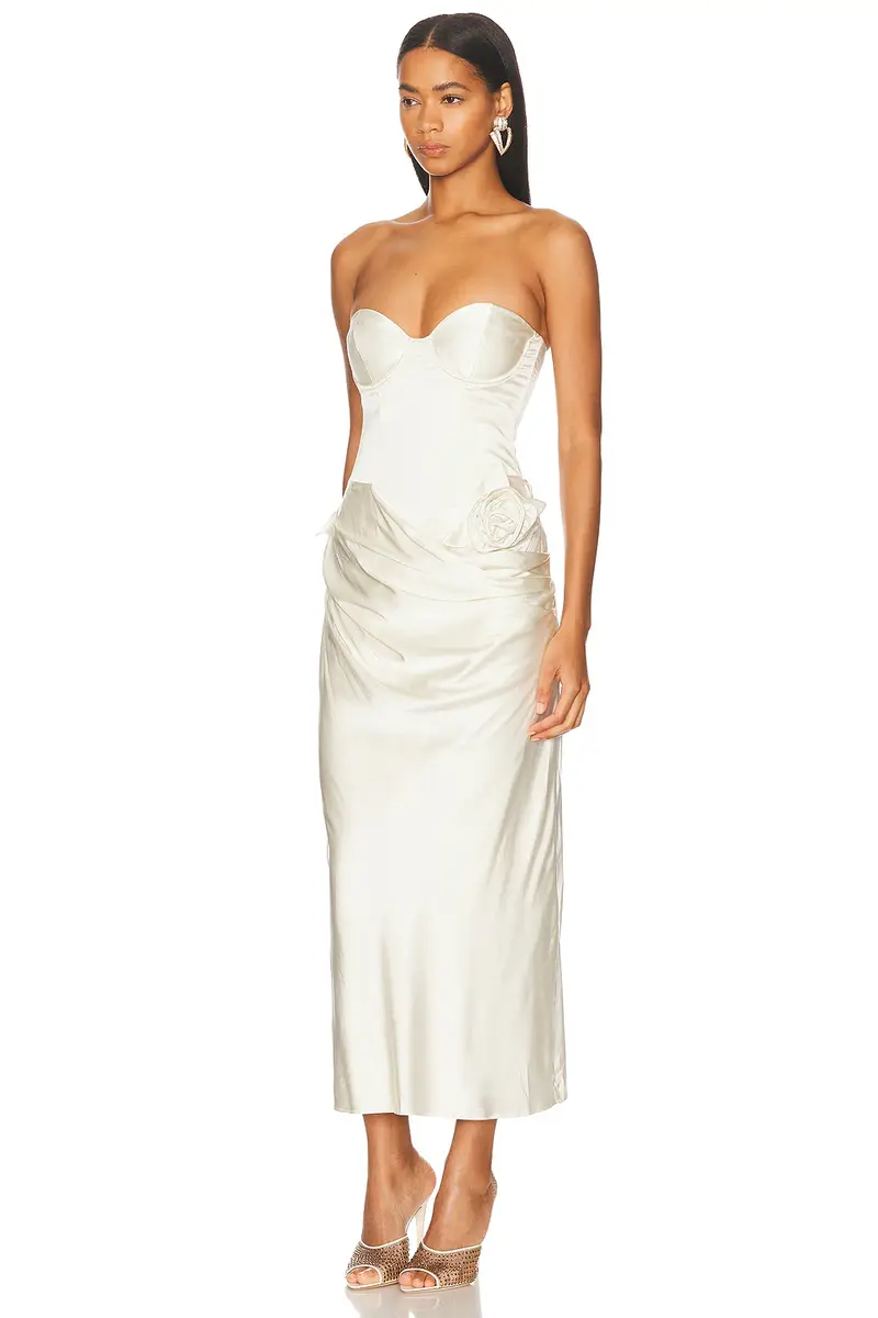 LPA Ilaria Corset Midi Dress | Thumbnail 3 LPA Ilaria Corset Midi Dress | Thumbnail 3