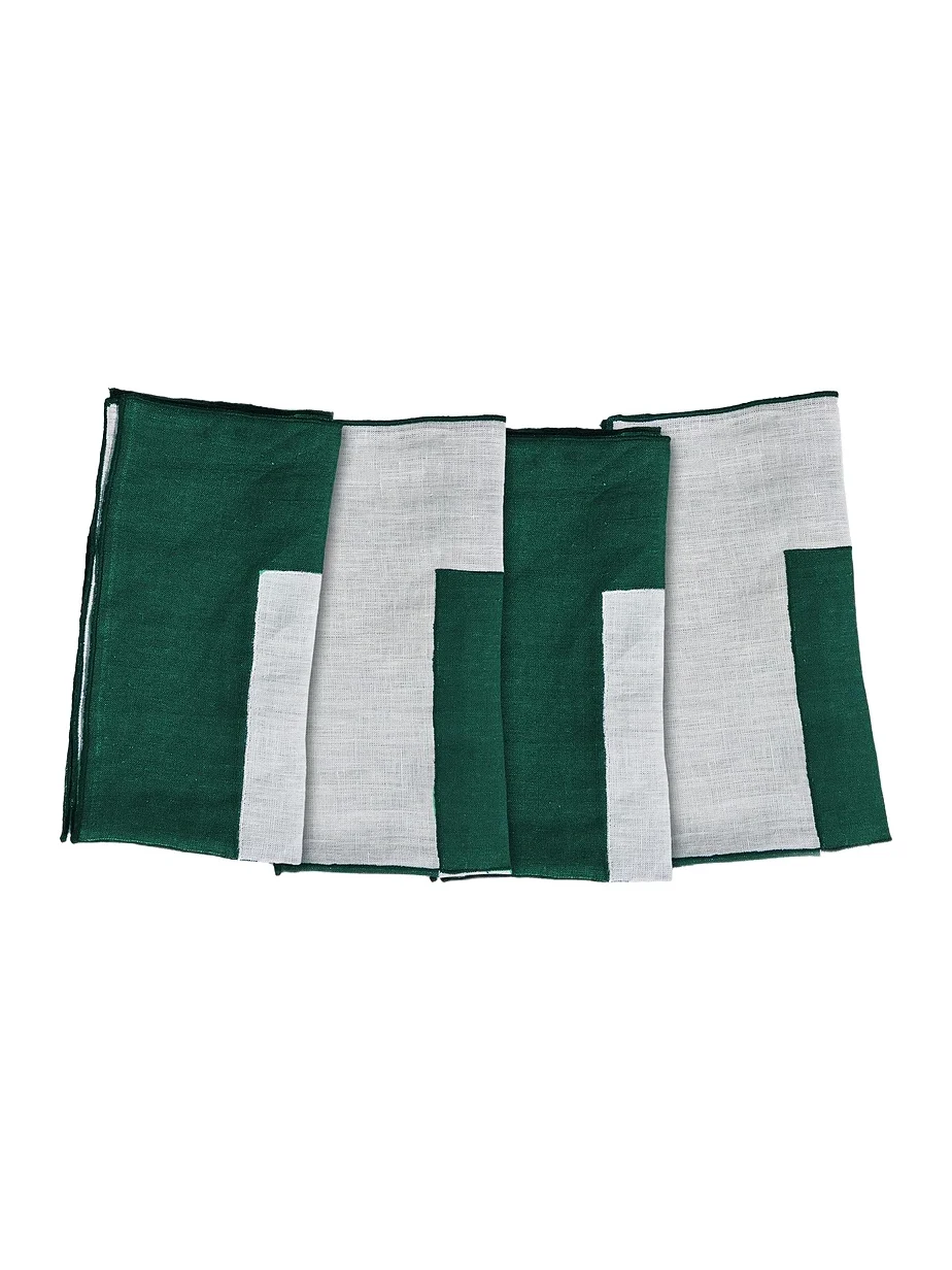 Misette Linen Embroidered Napkins Set Of 4