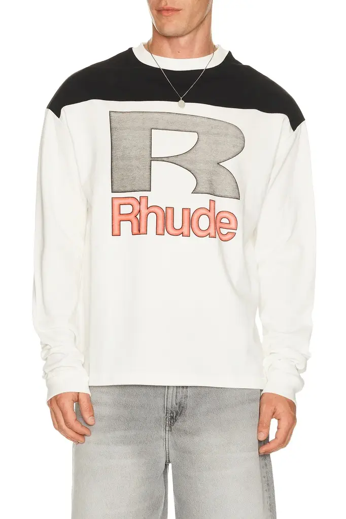 Rhude Racing Panel Long Sleeve Shirt | Image 1 Rhude Racing Panel Long Sleeve Shirt | Image 1