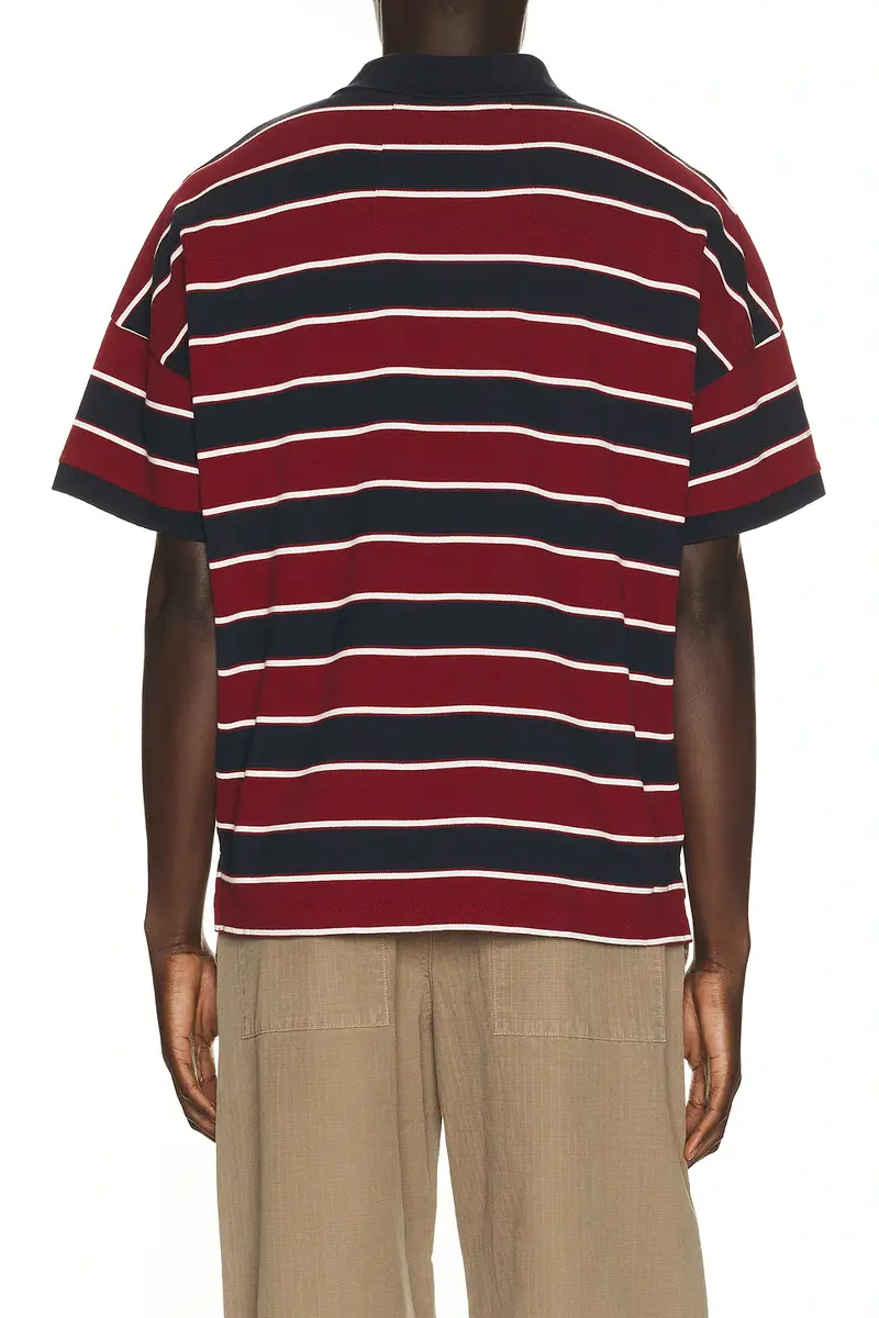 Rhude Fontaine Striped Short Sleeve Polo Shirt | Thumbnail 2 Rhude Fontaine Striped Short Sleeve Polo Shirt | Thumbnail 2