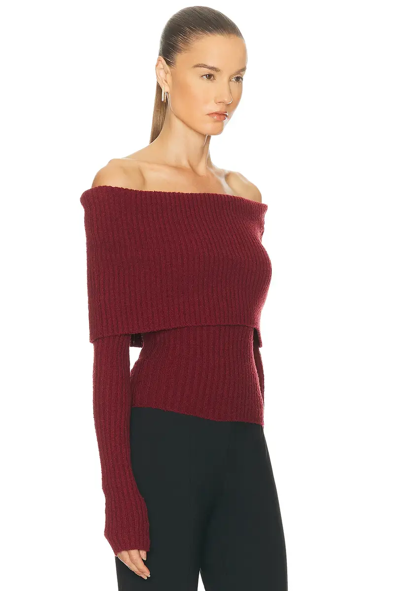 L'Academie Namir Off Shoulder Sweater | Thumbnail 2 L'Academie Namir Off Shoulder Sweater | Thumbnail 2