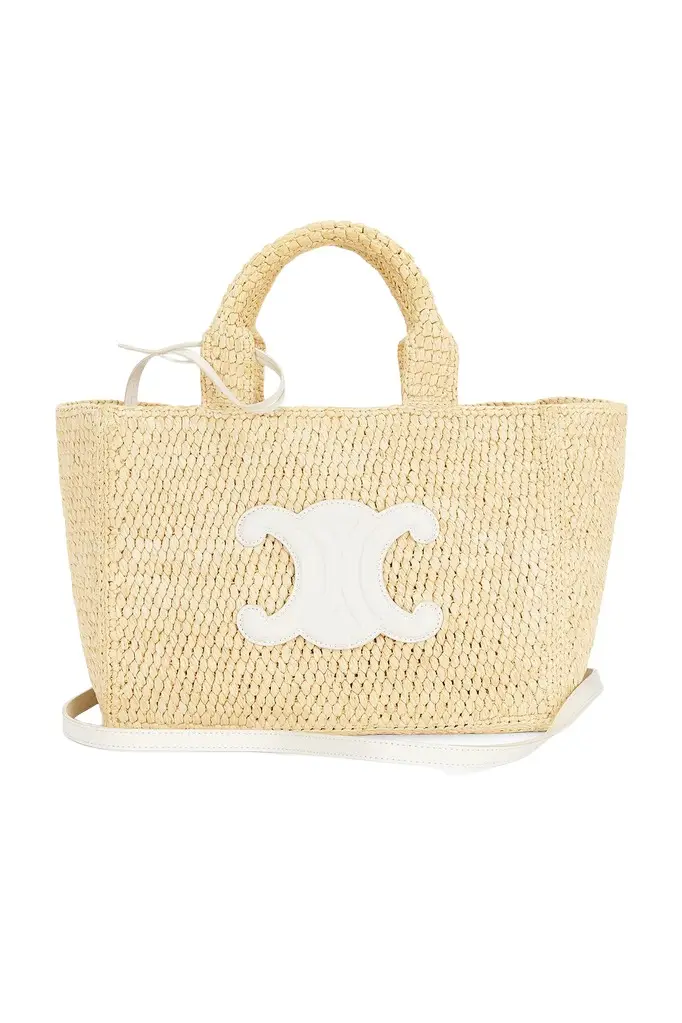 Celine Celine Raffia Small Cabas Thais Tote Bag
