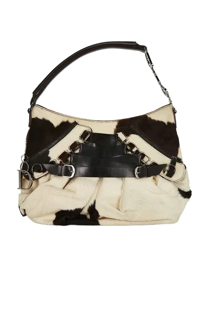 Dior Dior Ponyhair Ballet Corset Shoulder Bag
