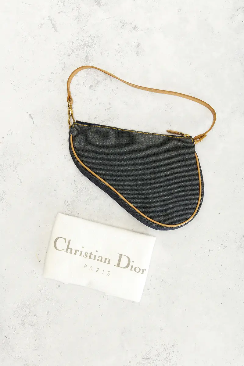 Dior Dior Denim Pochette Saddle Bag | Thumbnail 9 Dior Dior Denim Pochette Saddle Bag | Thumbnail 9
