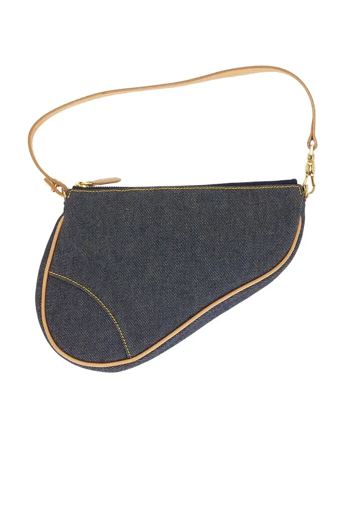 Dior Dior Denim Pochette Saddle Bag