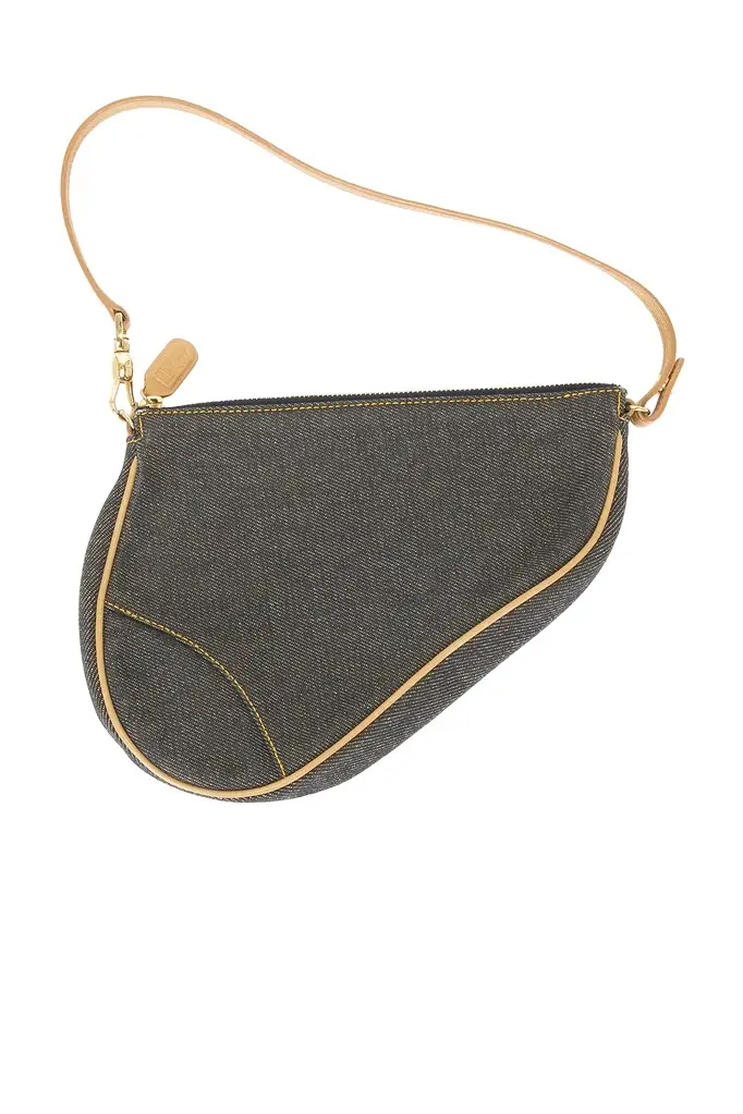Dior Dior Denim Pochette Saddle Bag