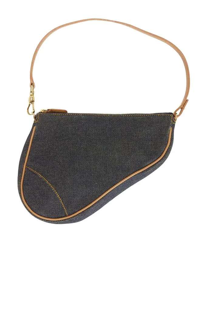 Dior Dior Denim Pochette Saddle Bag