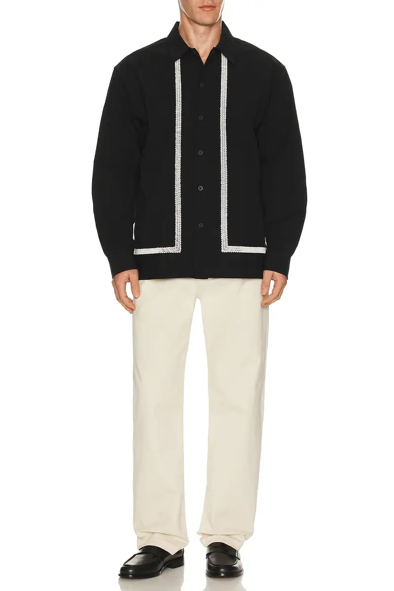 NN07 Reed Embroidered Button Up Overshirt | Thumbnail 3 NN07 Reed Embroidered Button Up Overshirt | Thumbnail 3