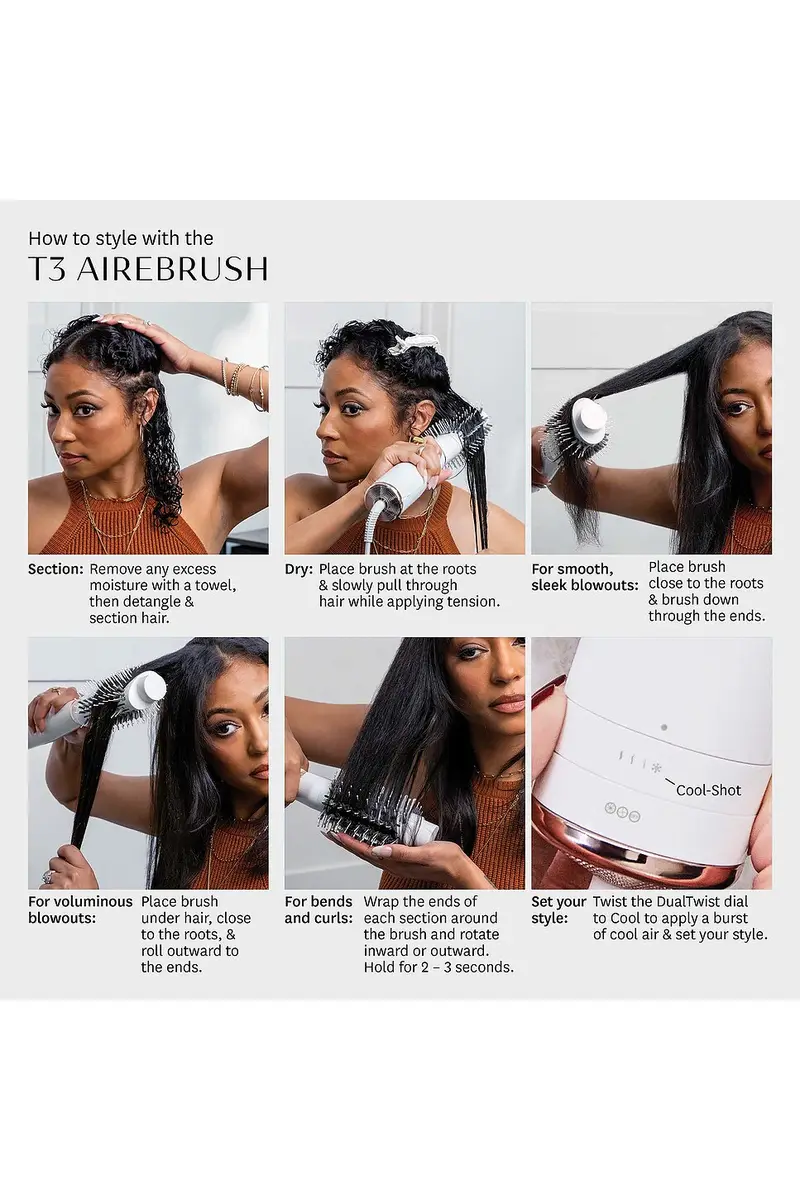 T3 Airebrush One-step Smoothing And Volumizing Hair Dryer Brush | Thumbnail 9 T3 Airebrush One-step Smoothing And Volumizing Hair Dryer Brush | Thumbnail 9