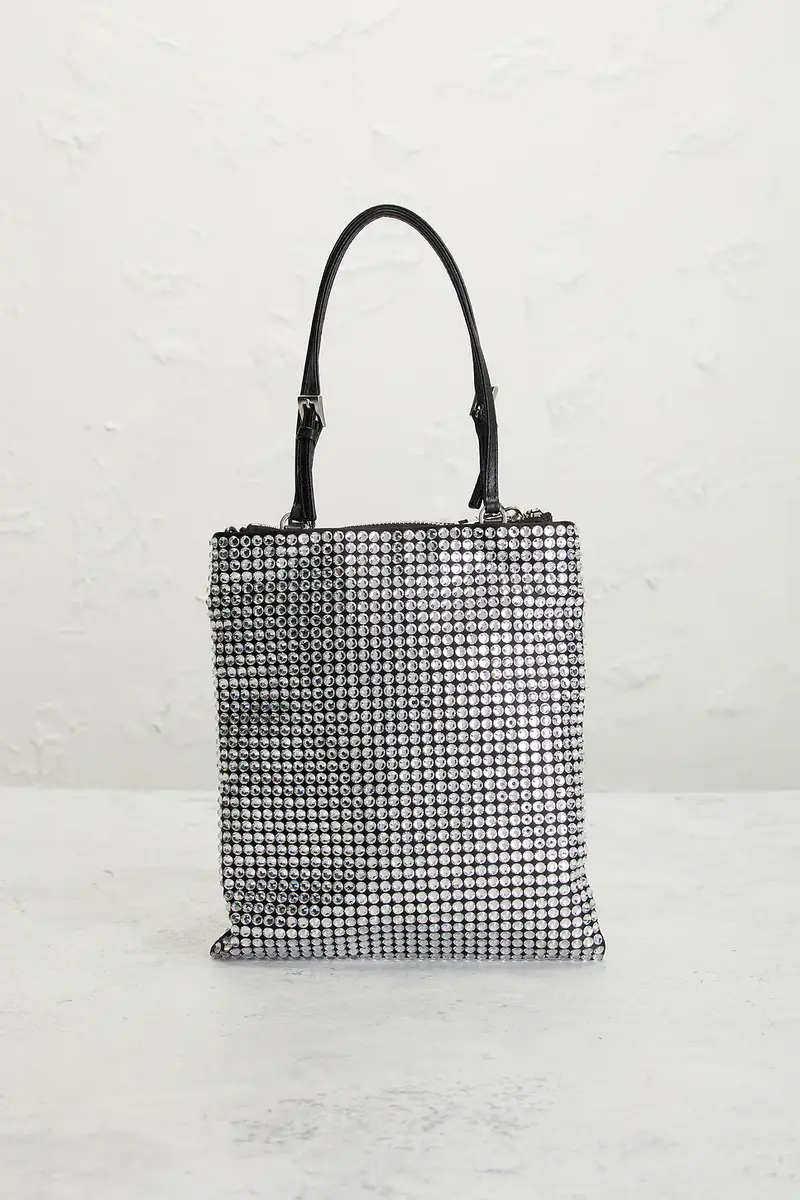 Prada Prada Crystal Embellished Satin Tote Bag | Thumbnail 3 Prada Prada Crystal Embellished Satin Tote Bag | Thumbnail 3