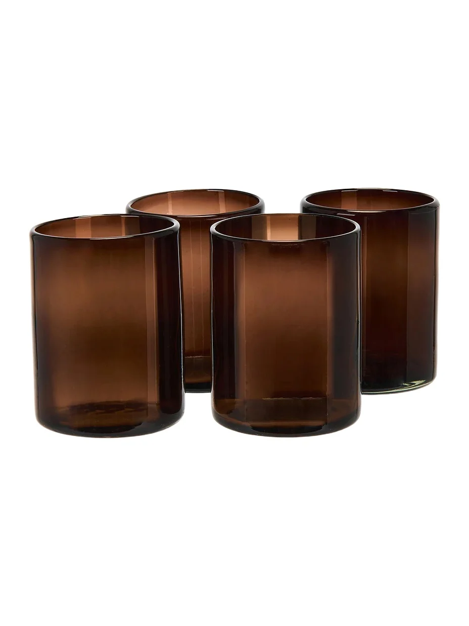 Verve Culture Set Of 4 Tamarind Handblown Glasses