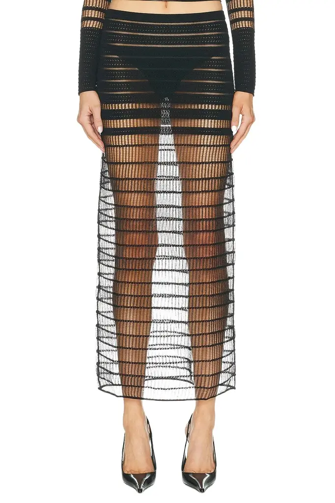 HAELO Veiled Maxi Skirt