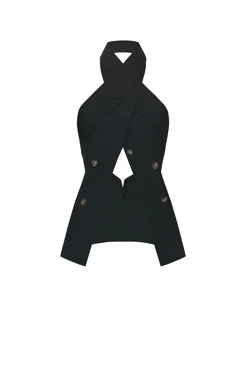 HAELO Wrap Lapel Halter Top | Thumbnail 5 HAELO Wrap Lapel Halter Top | Thumbnail 5