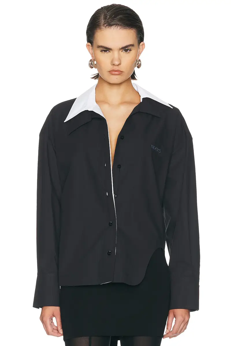 The Attico Oversized Contrast Shirt | Thumbnail 2 The Attico Oversized Contrast Shirt | Thumbnail 2