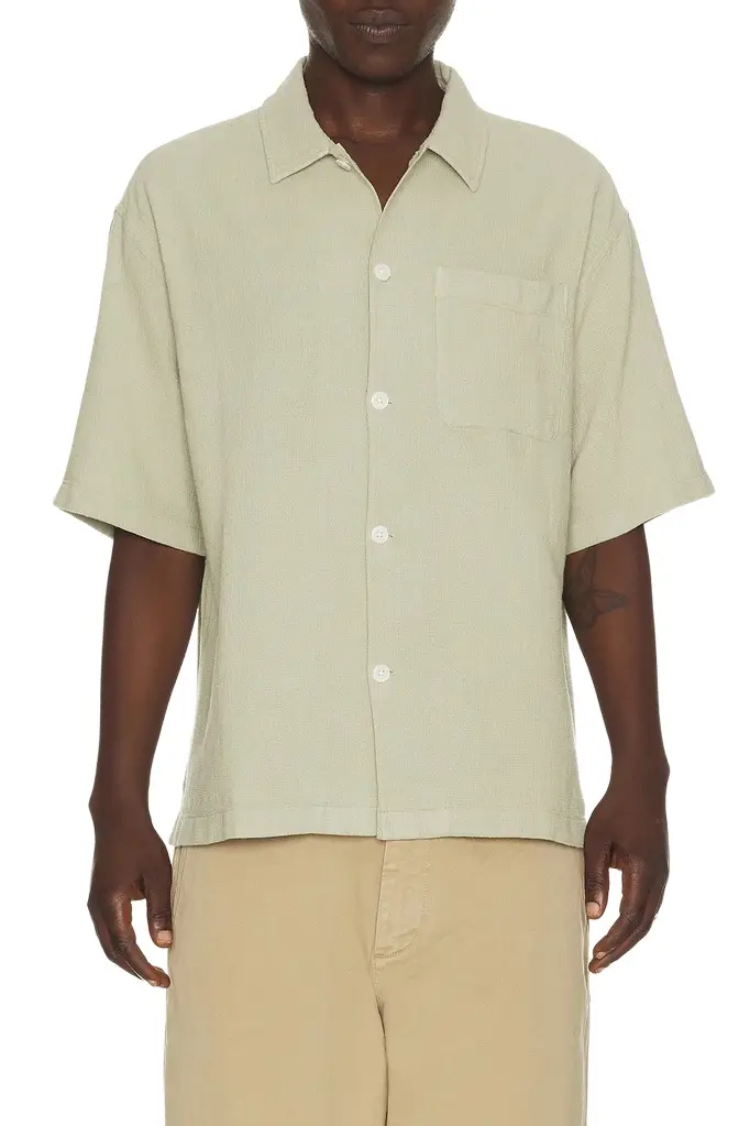 Frame Open Weave Short Sleeve Shirt | Image 1 Frame Open Weave Short Sleeve Shirt | Image 1