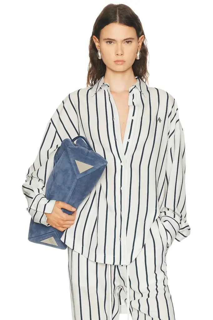 The Attico Striped Button Down Shirt | Image 1 The Attico Striped Button Down Shirt | Image 1