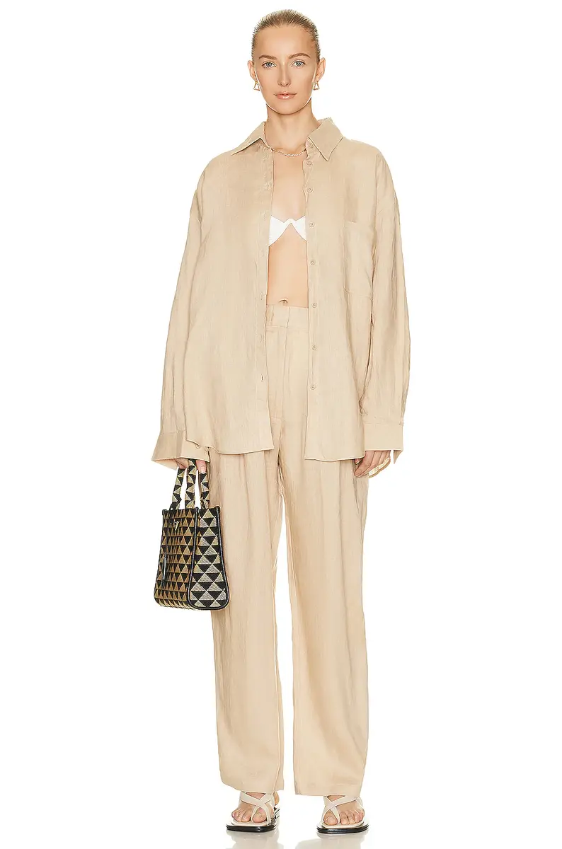 Aexae Linen Highrise Trousers | Thumbnail 4 Aexae Linen Highrise Trousers | Thumbnail 4