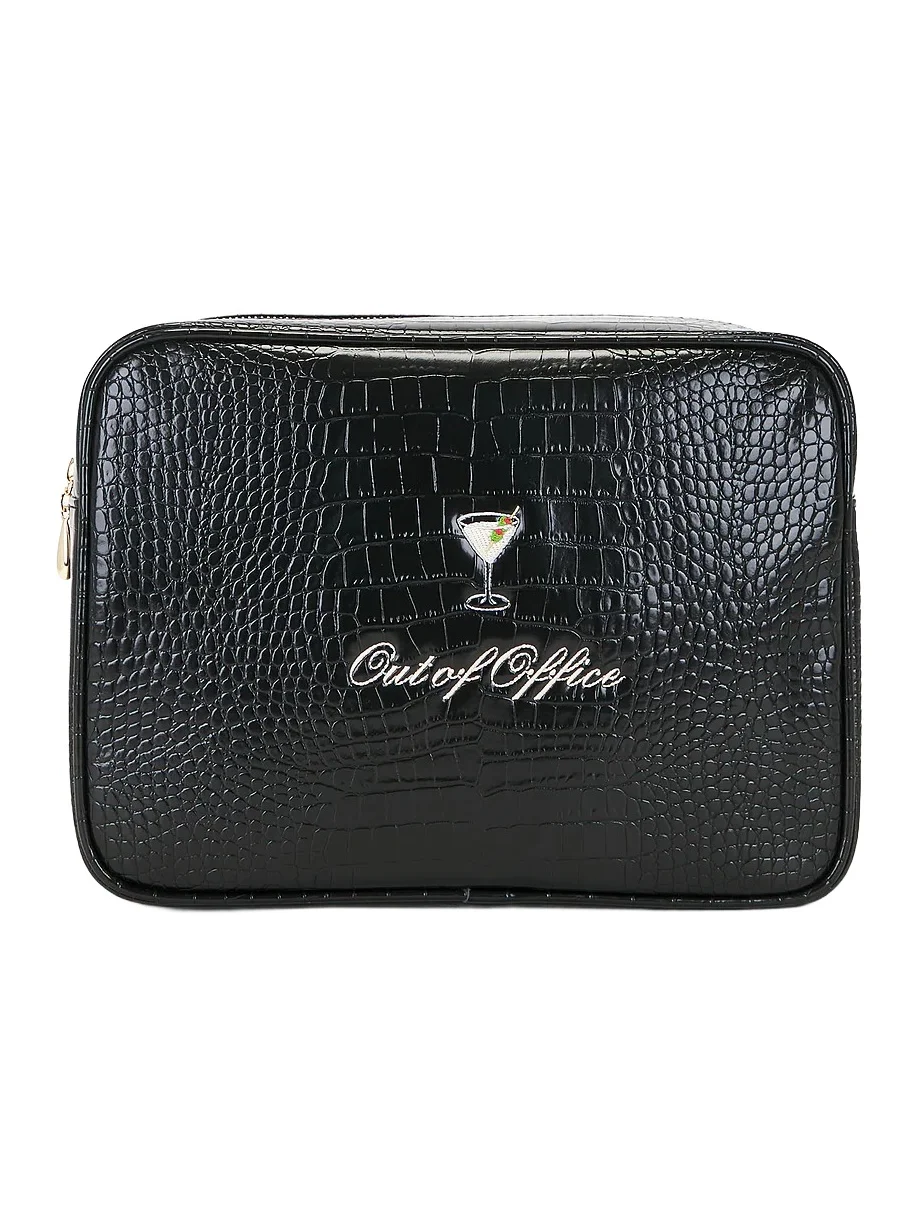 Out Of Office Martini Croc Pouch