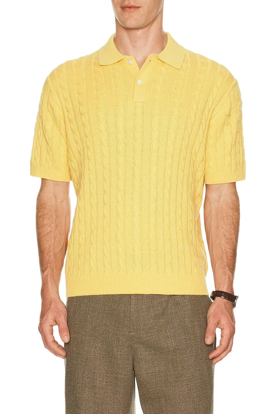 Beams Plus Knit Polo Cable