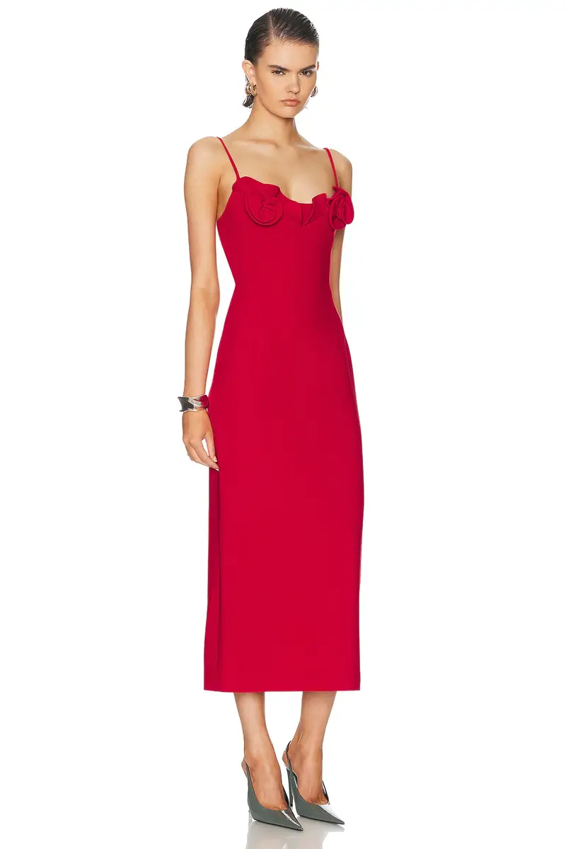 Magda Butrym Floral Applique Midi Dress | Thumbnail 2 Magda Butrym Floral Applique Midi Dress | Thumbnail 2