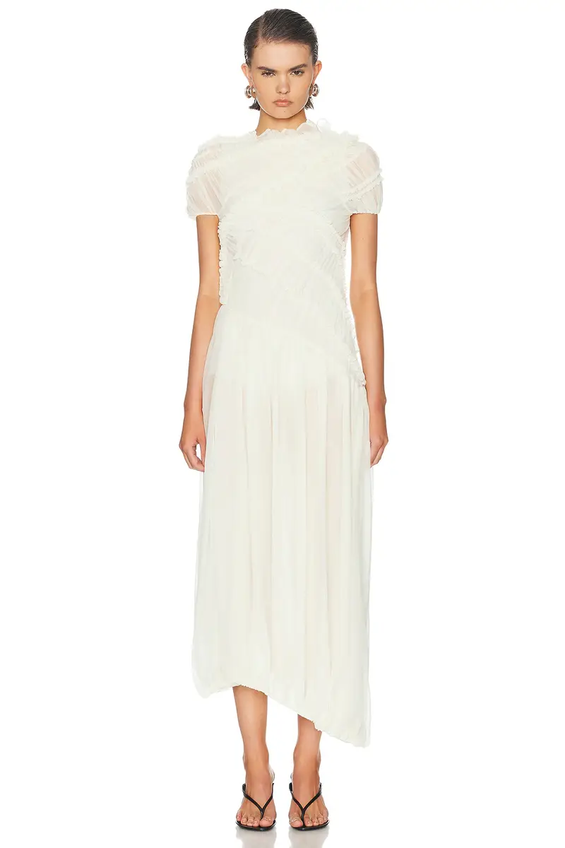 Magda Butrym Sheer Asymmetrical Dress | Thumbnail 2 Magda Butrym Sheer Asymmetrical Dress | Thumbnail 2
