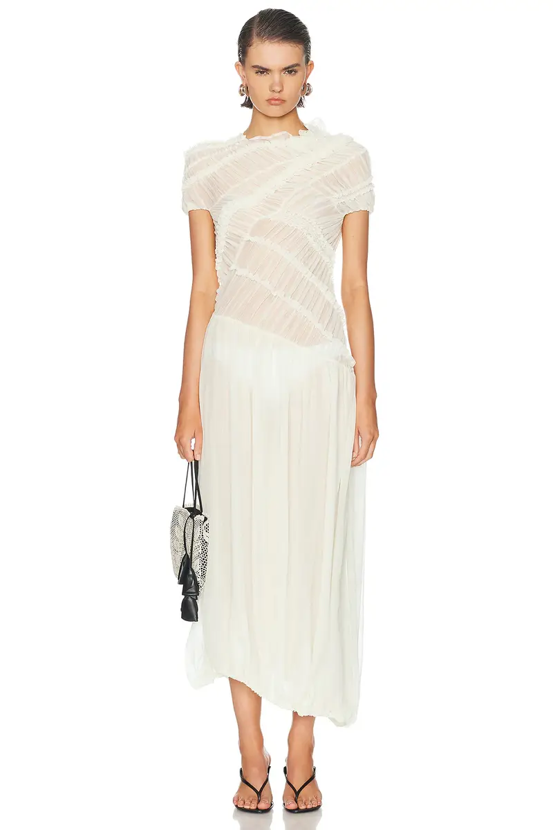 Magda Butrym Sheer Asymmetrical Dress
