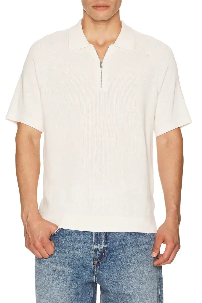 Theory Short Sleeve Zip Polo | Image 1 Theory Short Sleeve Zip Polo | Image 1