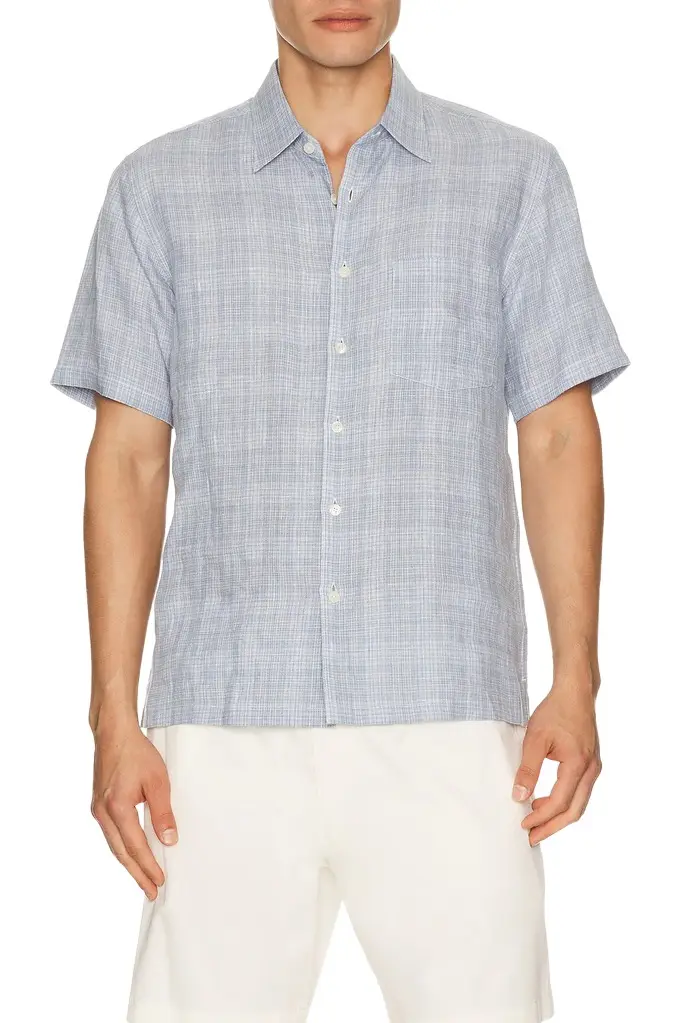 Theory Irving Relaxed Linen Shirt