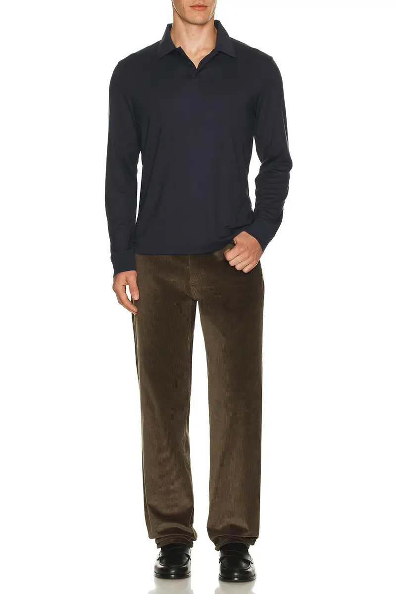 Theory Anemone Milano Goris Long Sleeve Polo | Thumbnail 3