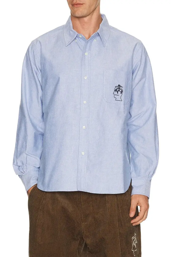 Brain Dead Brooks Brothers California Selvedge Oxford Button Up Shirt