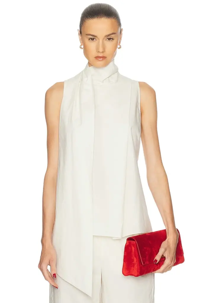 EAVES Noam Poplin Top