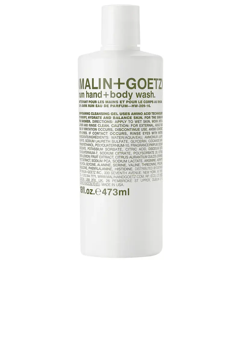 MALIN+GOETZ MALIN+GOETZ Rum Hand + Body Wash | Image 1 MALIN+GOETZ MALIN+GOETZ Rum Hand + Body Wash | Image 1