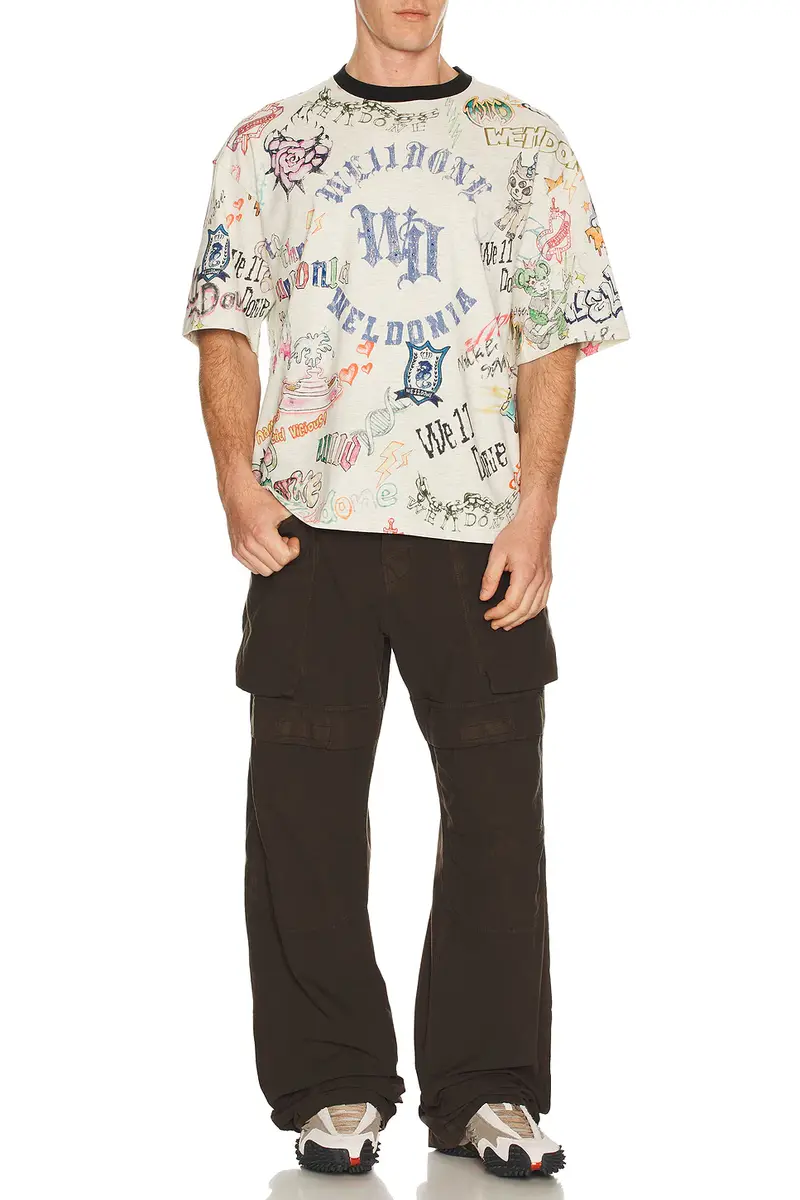 We11Done Doodle Printed T-Shirt | Thumbnail 3