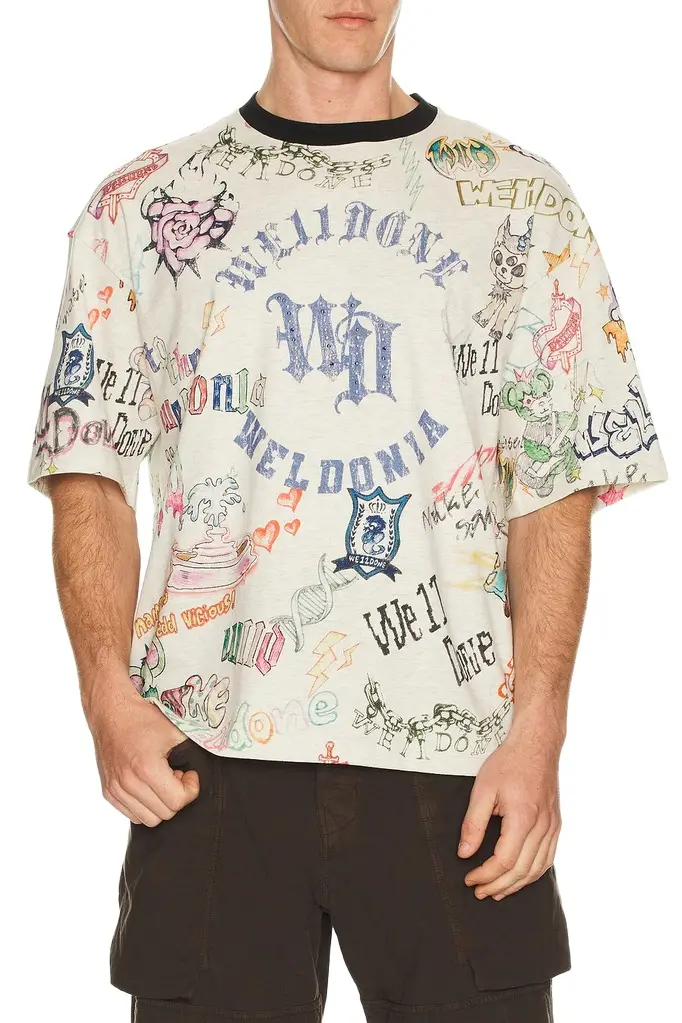 We11Done Doodle Printed T-Shirt