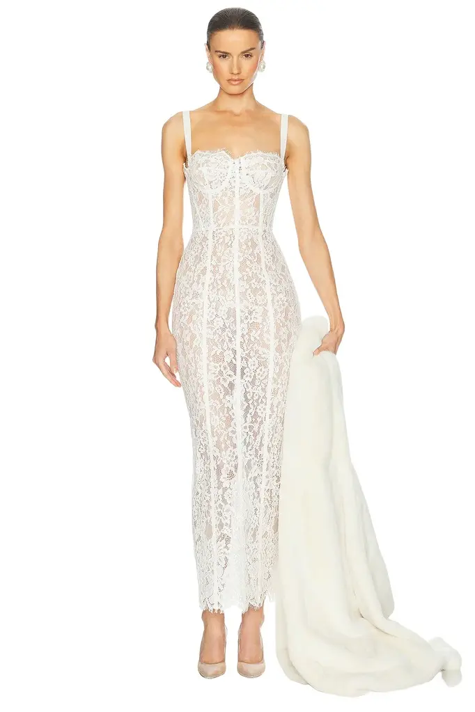 Helsa The Lace Column Dress