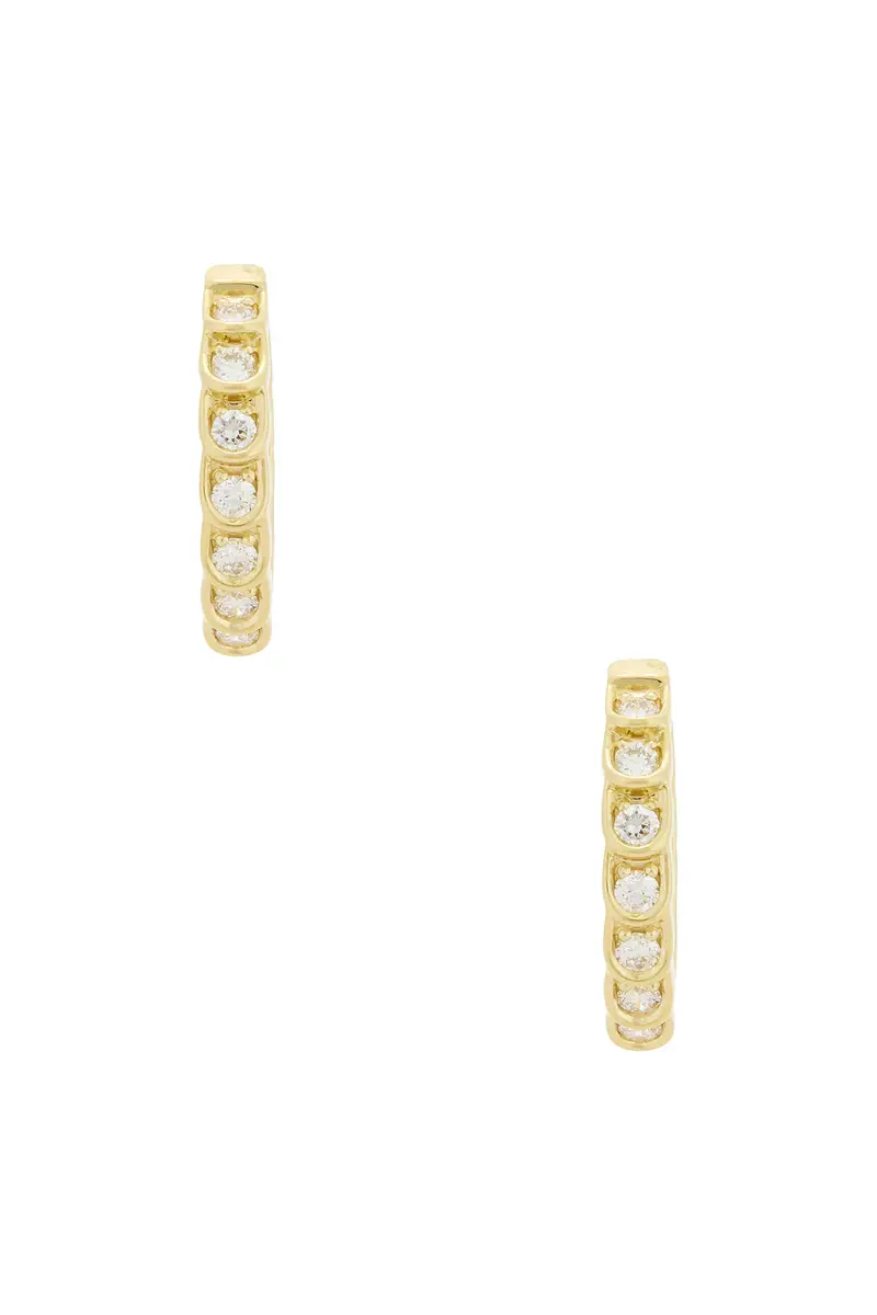 STONE AND STRAND La Scala Hoop Earrings | Thumbnail 4 STONE AND STRAND La Scala Hoop Earrings | Thumbnail 4