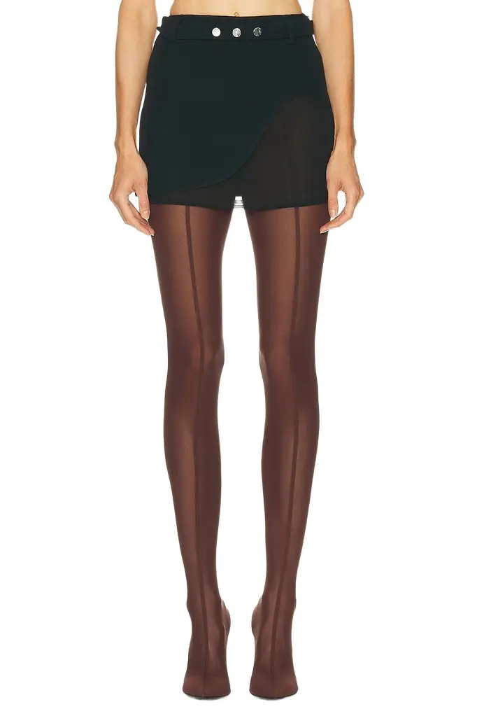 The Attico High Cut Mini Skirt